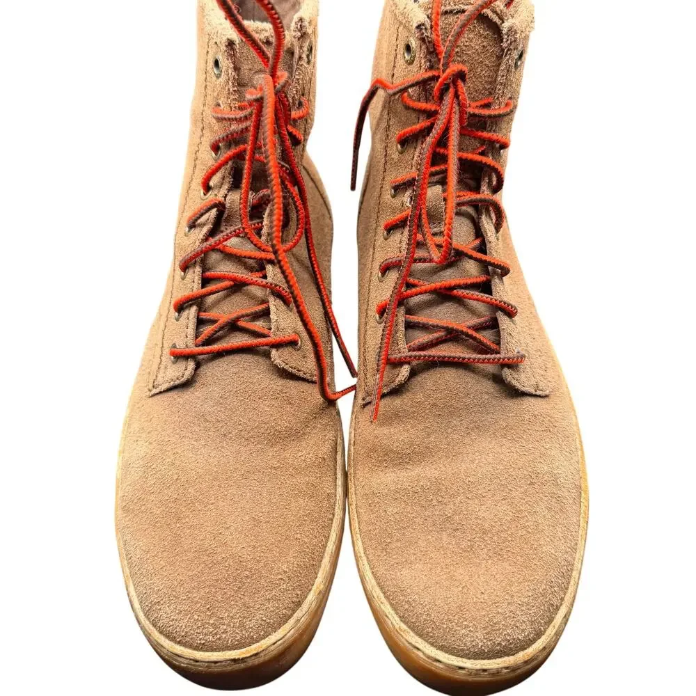 UGG Men’s Suede High Top Boots Brown Gum Sole Lace Up Size 8.5